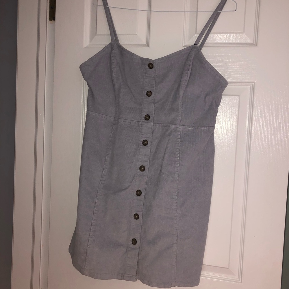 Lavender Corduroy Pinafore Dress